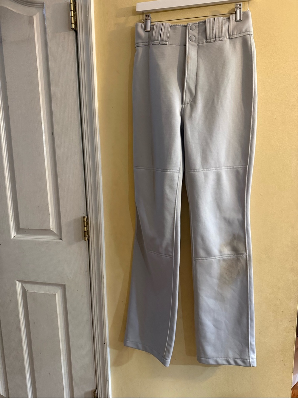 Mizuno Men's Light Gray Athletic Baseball Pants, men’s small